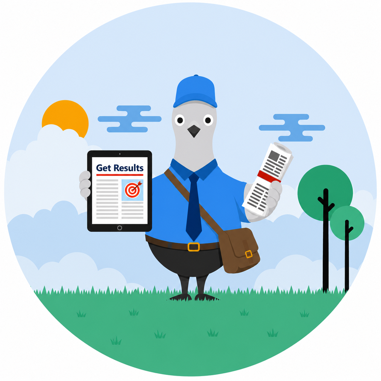 Get Results PR messenger pigeon